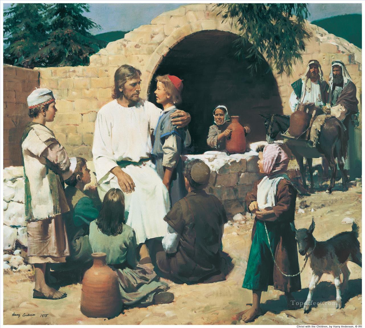 Christus und die Kinder Ölgemälde